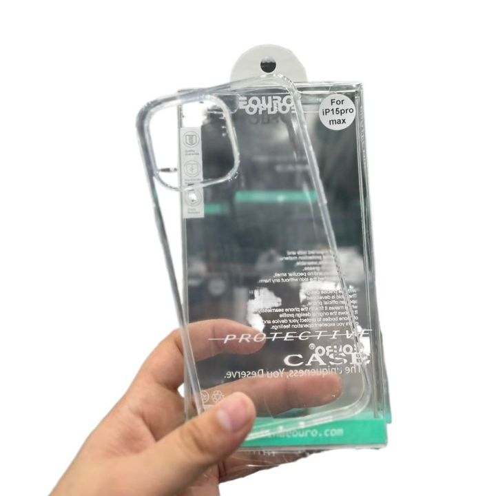 Eouro Case Compatible with iphone 15 pro max Clear, Anti-Yellowing Transparent Shockproof Protective Phone Cases Slim Thin Cover for 15 pro max Released 2024
