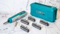 TOTAL Original Lithium-Ion Cordless Screwdriver Machine with 42 pcs Screwdriver Bit Accessories with Case By *Tool Shop*. 