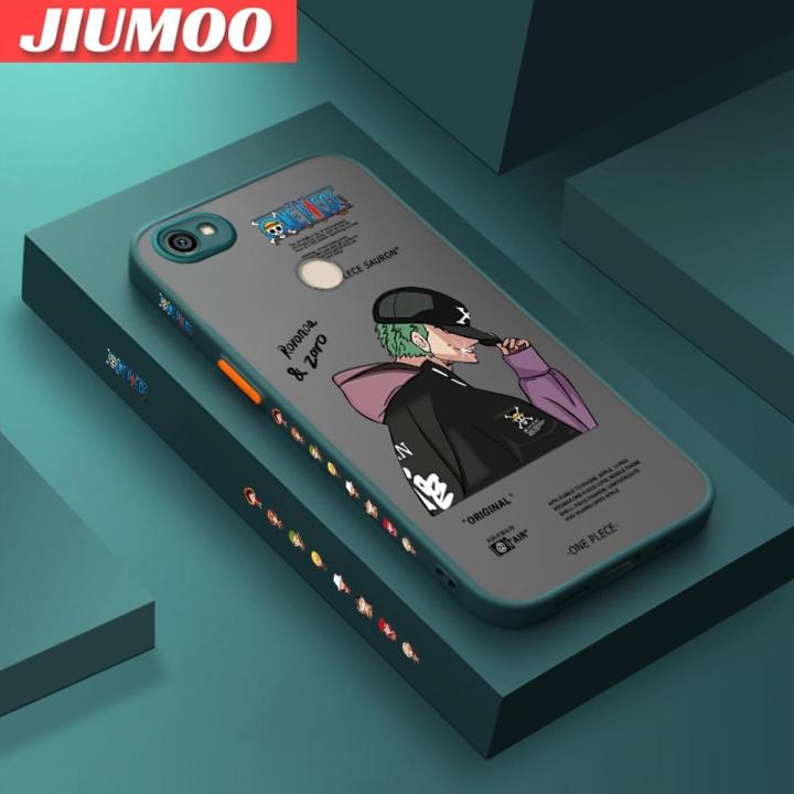JIUMOO For Redmi Note 5A Redmi Note 5A Prime Case With Fashion Tide Brand Zoro Side Edge Square Silicone Frosted Transparent Hard Casing Design soft Cases Full Cover Phone Case Shockproof Protection Case