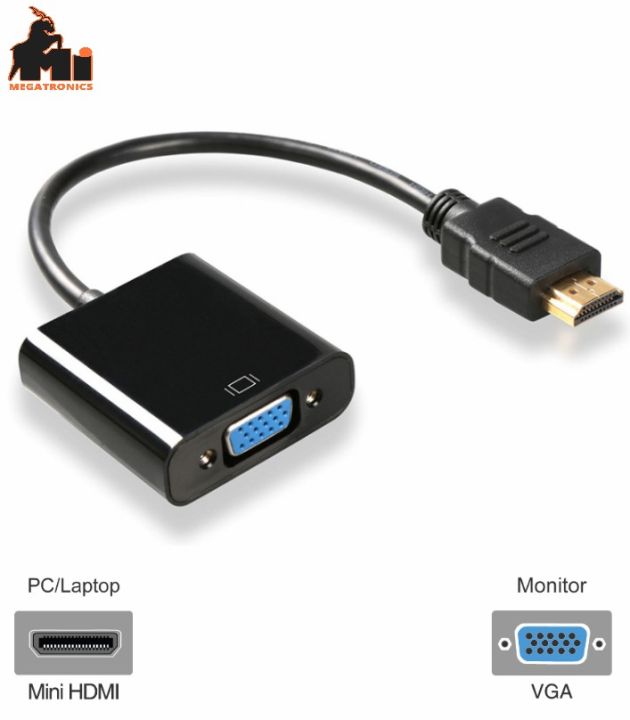HDMI to VGA cable Video Converter Adapter Cable 4K 1080P HDMI Male to ...