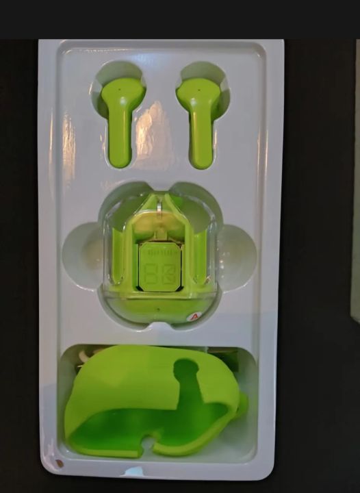 Air31 Earbuds Wireless Earphones Transparent crystal frame Bluetooth headset Air 31 earbuds Digital Display powerbank for earbuds charging