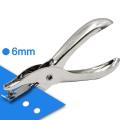3mm Pore Hole Puncher Manual Handheld 1-8 Pages Capability Paper Punch Metal 6mm Pore Single Hole Punch for Paper Crafting Office Supplies DIY Projects Scrapbooking Stationery Enthusiasts. 