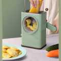 Manual Rotary Best Vegetable Slicer Cutter Multifunction vegetable cutting machine Kitchen Vegetable Cheese, onion, potato, cutter salad potatoes chips slicer Grater Chopper With 3 Stainless Steel Knives vegetable dicer. 