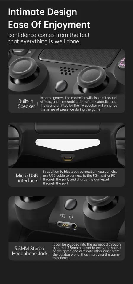 High-Quality} DualShock Wireless PS4 Controller Bluetooth