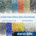 0.8 / 3mm 14 colour 1400Pcs 11/0 Beads 1.3x1.6mm Dyed Color Spacer Glass Seed beads For DIY Jewelry Making Accessory. 