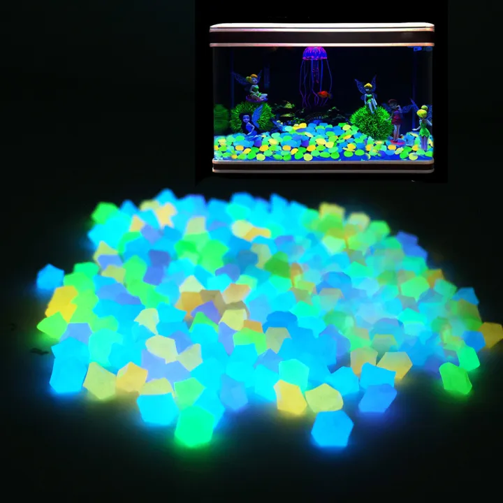 50/100Pcs%20Glow%20In%20Dark%20Pebbles%20Luminous%20Stone%20Garden%20Decoration%20Pebbles%20Outdoor%20Fish%20Tank%20Aquarium%20Decoration%20-%20Image%205