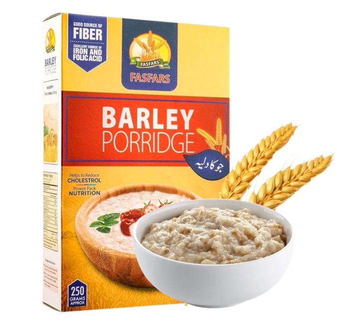 Fasfars Barley Porridge, 250g Premium Quality Daliya Jau Organics Barley Dalia High Fiber Easy To Cook Instant Jua Porridge (Jau Ka Dalia) Rich In Protein Healthy Breakfast Cereals, For Good Health, Improves Digestion For Adults, Teens Oats Meal