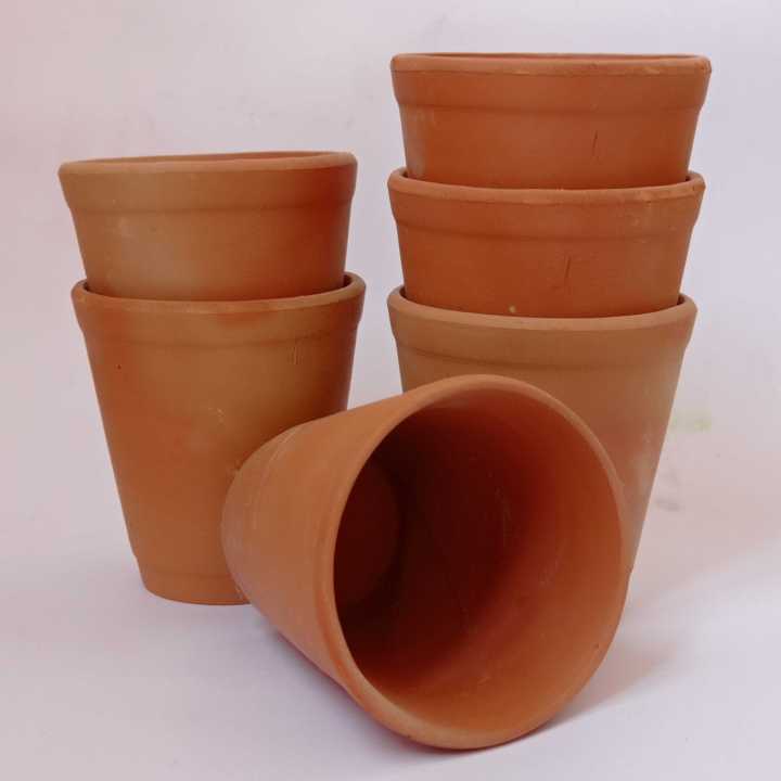clay mini glass for matka chai | 6 pcs
