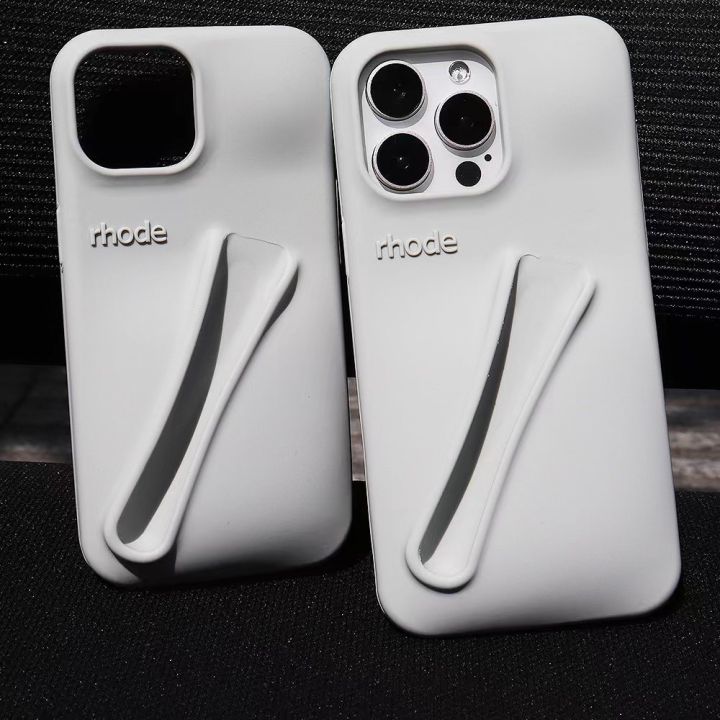Lipstick Clip Design Rhode logo Soft Silicone Phone Case for IPhone13 14 15 ProMax Portable Lip Gloss Holder Cover Wholesale