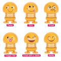 Cute Emoji Mini Shaking Head Car Ornament Dolls Funny Smile Face Springs Dancing Toy Car Ornament 1piece. 