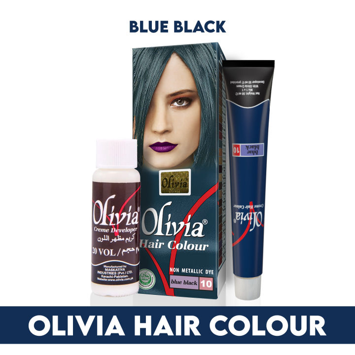 Olivia Hair Colour - Blue & Black