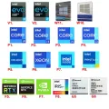 New sticker 11th generation Evo Intel i9 i7 i5 i3cpu label RTX win11 computer mobile phone decoration. 