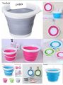 Foldable Silicone Collapsible Outdoor Fishing Pot Durable Camping Bucket 10Liters - AABA MALL. 