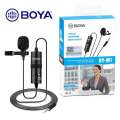 YTmic Boya mic Orignal Boya Bym1 Omni directional Lavalier Condenser Microphone With 20Ft Audio Cable (Black). 