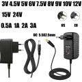 AC110-240V DC 5V 6V 8V 9V 10V 12V 15V 24V0.5A 1A 2A 3A Universal Power Adapter Supply Charger EU US for LED Strip Lights Camera. 