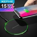 15W Quick Wireless Charging for Samsung S8 S9 S10 S20 Fast Charging Charger for iPhone 12 8 11 X Xs XR Max Wireless Chargers. 