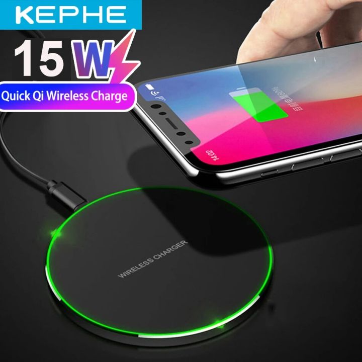 15W Quick Wireless Charging for Samsung S8 S9 S10 S20 Fast Charging Charger for iPhone 12 8 11 X Xs XR Max Wireless Chargers