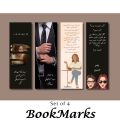 Bookmarks | Set of 4 | Inspired by Namal written by Nimrah Ahmed | Bookmarks for Urdu Novels, English Books and Quran | Bookish Gift Idea | Book quotes. 