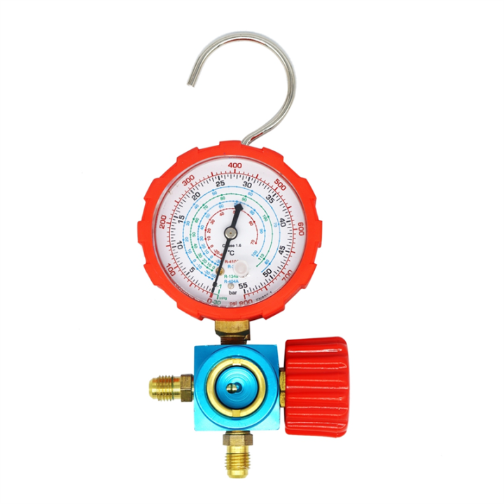800PSI Refrigerant Manometer Air Condition Pressure Gauge Manometer Valve Manometro for R410A R22 R134A R404A