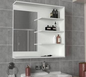 Bathroom Mirror or Cabinet With Open Shelves for Decor Customizable