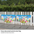 Fan-shaped Flag Festive Flexible Exquisite Half Round Banner Bunting. 