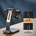 Universal Foldable Cell Phone Stand - Adjustable Desk Phone Holder with Stable Anti-Slip Design Compatible with Samsung/ iPhone 11/12 Pro/Smartphones/iPad Mini/Kindle. 