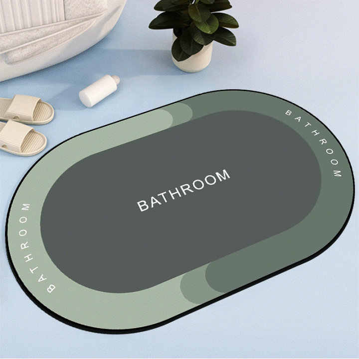 Bath Mat Water Super Absorbent Non-Slip, Water Absorbent Anti Slip Floor Carpet for Bathroom, Shower Room, Tub, Entryway, Kitchen, Sink