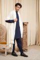 Premium Quality White Shawl For Men - Kashmiri Dhussa Shawl For Men - Winter Shawl Chadar For Men -White. 