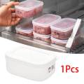 Multifunctional Fresh Food Storage Container Fridge Organizer Partitioned for Bread Fruits. 