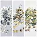 100 Pcs Crystal Acrylic Sew On Rhinestones Tiny Flatback Sewing Beads 5mm Silver,Gold & Multicoor. 