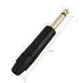 aurum Plating 10Pcs Plug Mono Professional 2 Pole 6.35 Mm 6.5Mm Stereo Jack Plug Neutrik 6.35Mm Jack Black. 