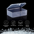 Embellet Small Plastic Jewelry Storage Box Transparent Flip Portable Pill Container Jewelry Holder Packaging Earrings Display Case. 