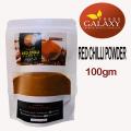 Galaxyfoods Red Chilli Powder/Laal Mirch Powder- Groos wt 100g Premium Quality Craft Bag. 