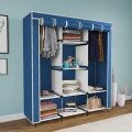 Fancy and Portable Foldable Almirah Wardrobe with 8 Shelves and 2 Long Shelves Clothes Organizer. 
