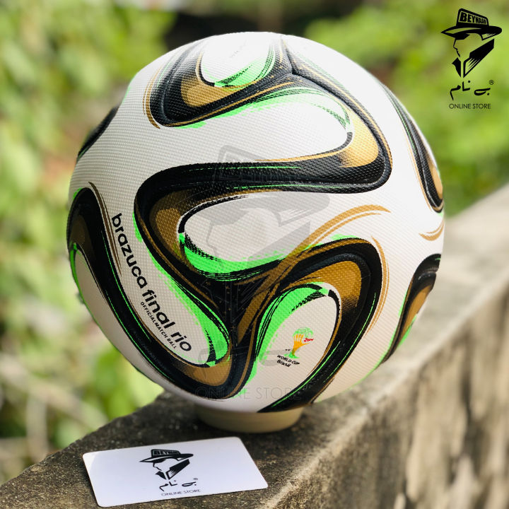 Brazuca Gold 2014 FIFA World Cup Football Soccer Match Ball Thermal Bonded WaterProof Standard Size 5 For Adult Football Training And Practice by Beynaam Online Store Daraz.pk