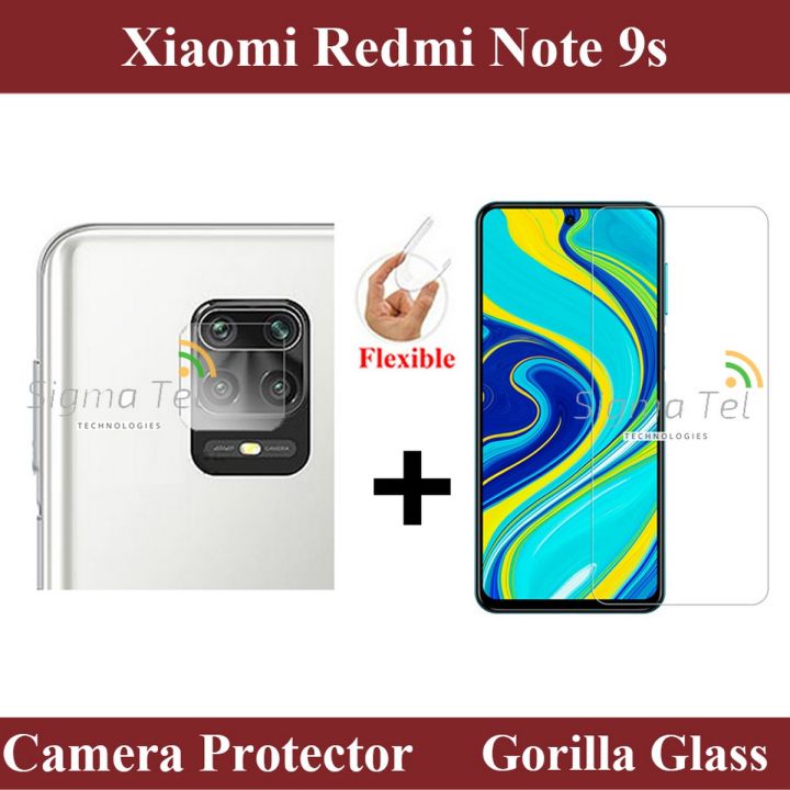 Xiaomi Redmi Note 9s Unbreakable Gorilla Glass Premium High Quality Tempered Glass Screen Protector + Back Camera 9H Gorilla Flexible Protector For Xiaomi Redmi Note 9s
