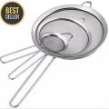 Metal Tea Strainer Set, Silver STRAINER, METAL STARINER 3 Pieces CHAI KI CHANNI. 