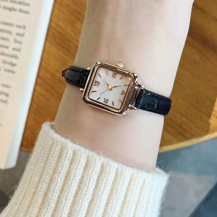 Square Simple Retro Student Belt Ladies Quartz Watch