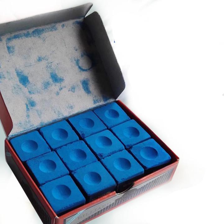 12 Pieces High Quality Snooker Custom Pool Cue Chalk Snooker Accessories