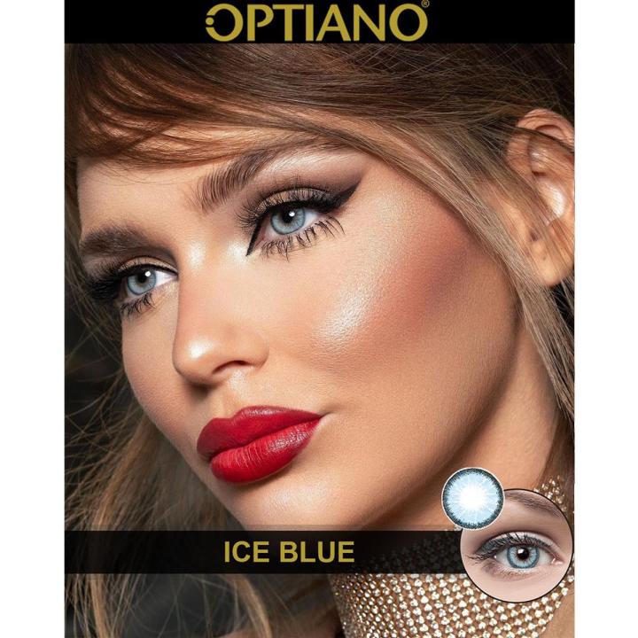 Optiano Ice Blue Daily Wear Eyesight Lenses  | All Contact Lenses Number Available with ( Complete Kit )