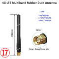 4dBi 4G LTE Multiband Antenna 3G GSM GPRS NB-IOT Lora Rubber Duck L Type Antenna SMA Male Right Angle Pepper Antenna for Gateway. 