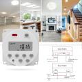 1 second interval 5V 12V 24V 110V 220V digital LCD timer switch 7days weekly Programmable time relay programmer CN101S. 
