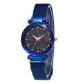 Starry Sky Watch Women Luxury Mesh Band Stainless Steel Quartz Wristwatch Magnetic Buckle Lady Female Blue Watches Reloj Mujer. 