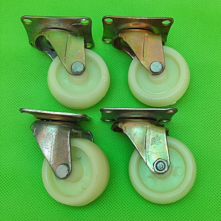 4Pcs%20Universal%20Caster%20Wheels%202"%20Furniture%20Wheel%20Castor%20White%20PP%20Nylon%20Dual%20Roller%20Wheel%20For%20Platform%20Trolley%20Chair%20-%20Image%202