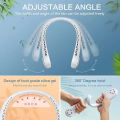 Portable Neck Fan, Hands Free Bladeless Fan, Operated Wearable Personal Fan, Leafless, Rechargeable, Headphone Design, USB Powered Desk Fan,3 Speeds. 