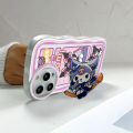 BILI for Infinix Zero 20 Back Cover With Free Ring Holder Cute Kuromi Soft Transparent Colorful Wavy Phone Cases. 