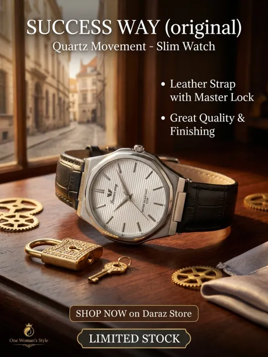 SUCCESS%20WAY%20Original%20Women%E2%80%99s%20Watch%20%7C%20Quartz%20Movement,%20Slim%20Design,%20Leather%20Strap%20with%20Master%20Lock%20%7C%20Black%20&%20White%20Dial%20%7C%20-%20Image%206