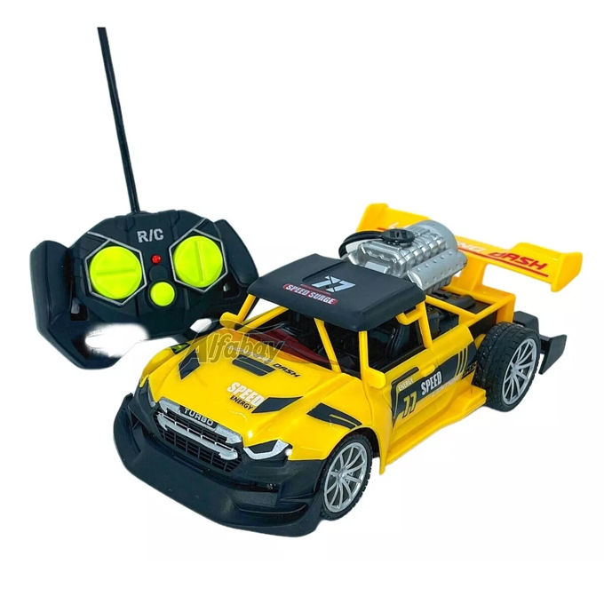 Rc Smoke Car With Lights and music for kids - Yellow