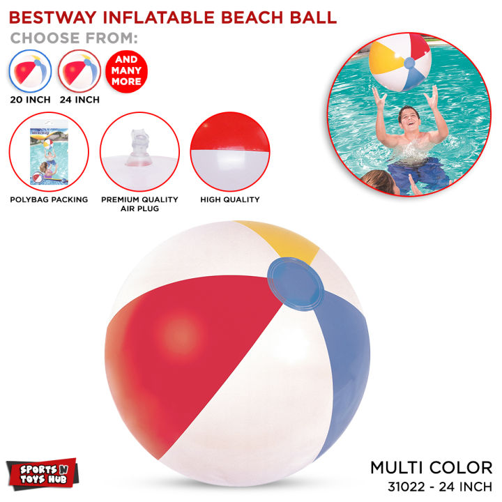 Bestway Inflatable  Designer Beach Ball - 24 inches For Kids Play in Swimming Pool 31022 Ball, Kids Swimming Ball, Beach Ball, Swimming Essentials, Beach Toys