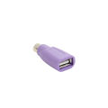 Purple PS2 Revolution USB Female Conversion Plug ps2 Male round Head Mouse Keyboard Port Converter Adapter. 